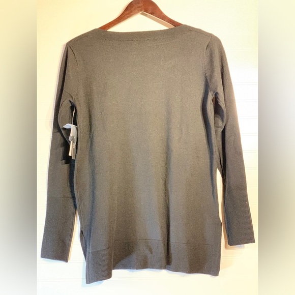 IMNYC Isaac Mizrahi Women’s size medium black boat neck sweater new w/‎ tags - Picture 3 of 8